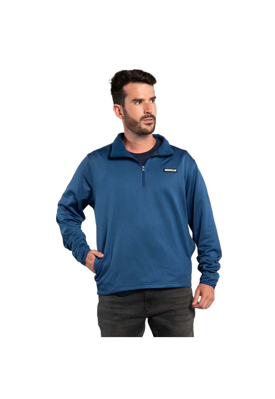 Polar Hombre Fdtn Qz Grid Fleece Azul-0