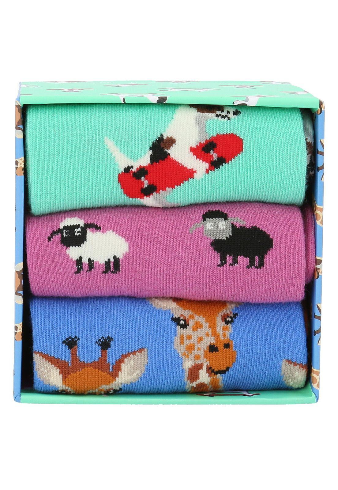 Calcetín Algodón Mujer Pack Fun Animal Multicolor-2