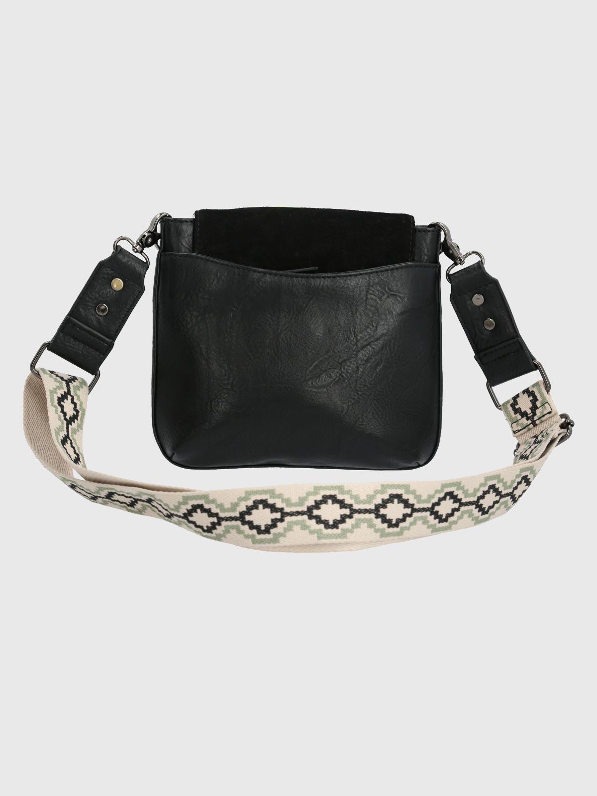 Cartera Ecocuero Negro Lynn Cross Mujer-2