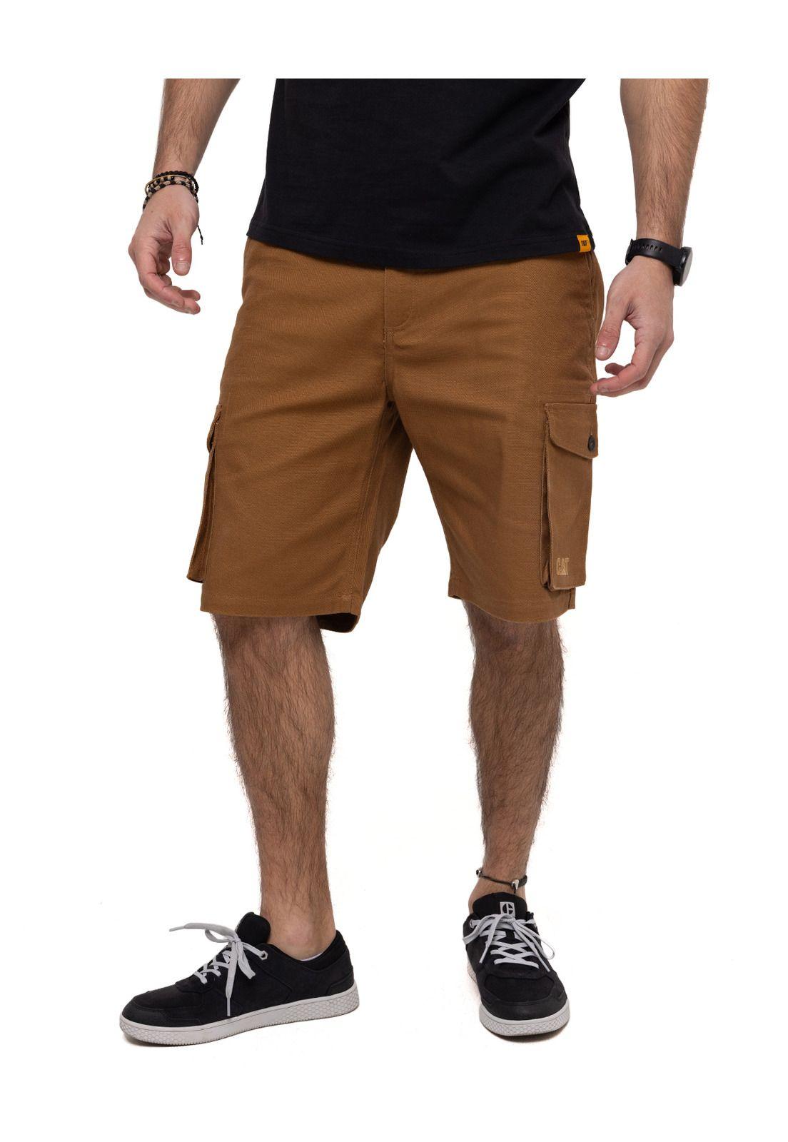 Short Utility Canvas Cargo Café Oscuro Hombre-0