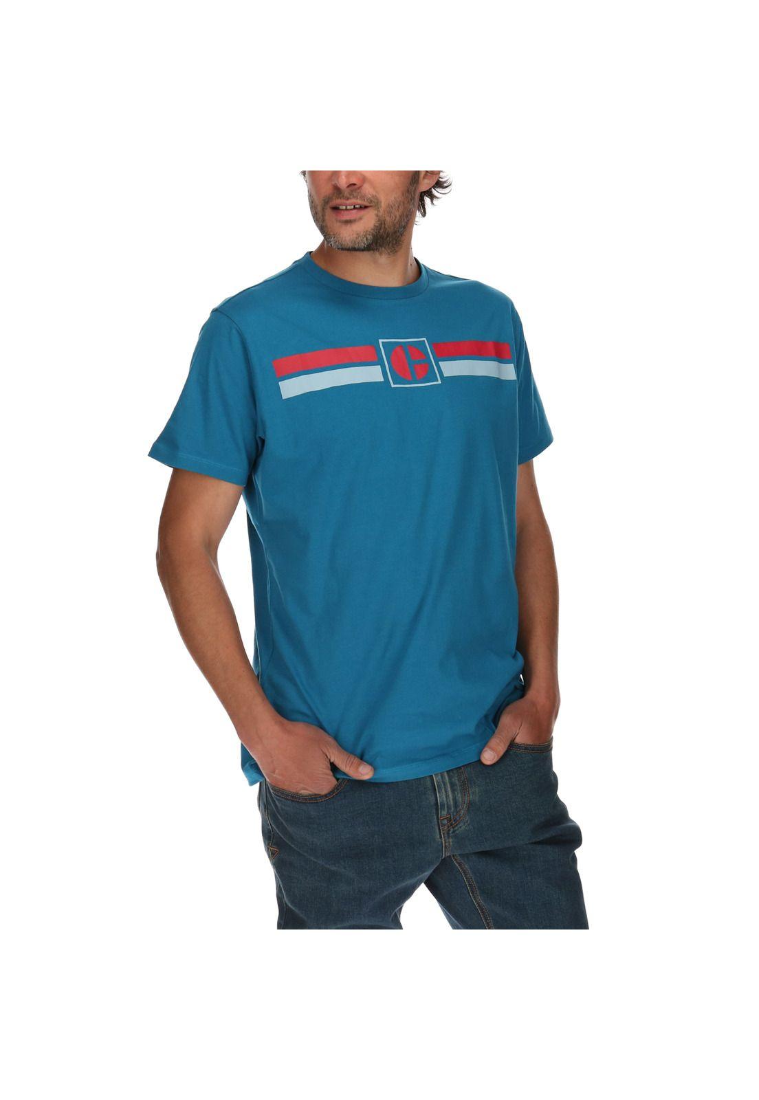 Polera Hombre Code Stripe Azul-3