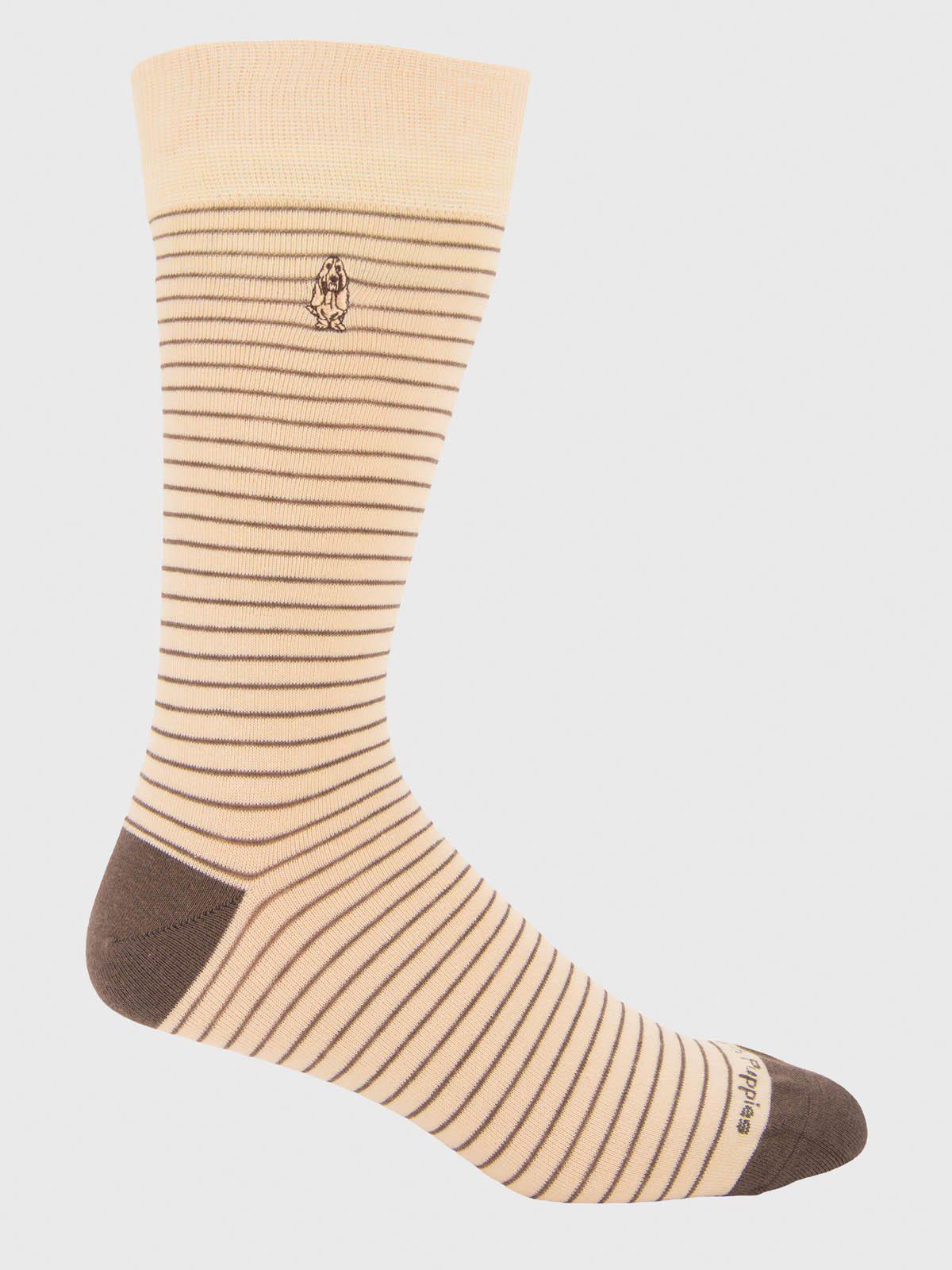 Calcetin Algodón Hombre Multistripe Beige-0