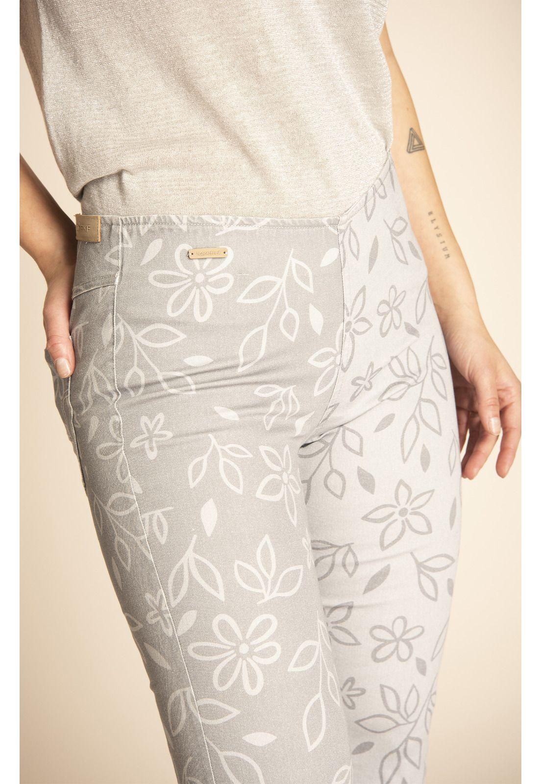 Pantalón Mujer Flora Verde-3