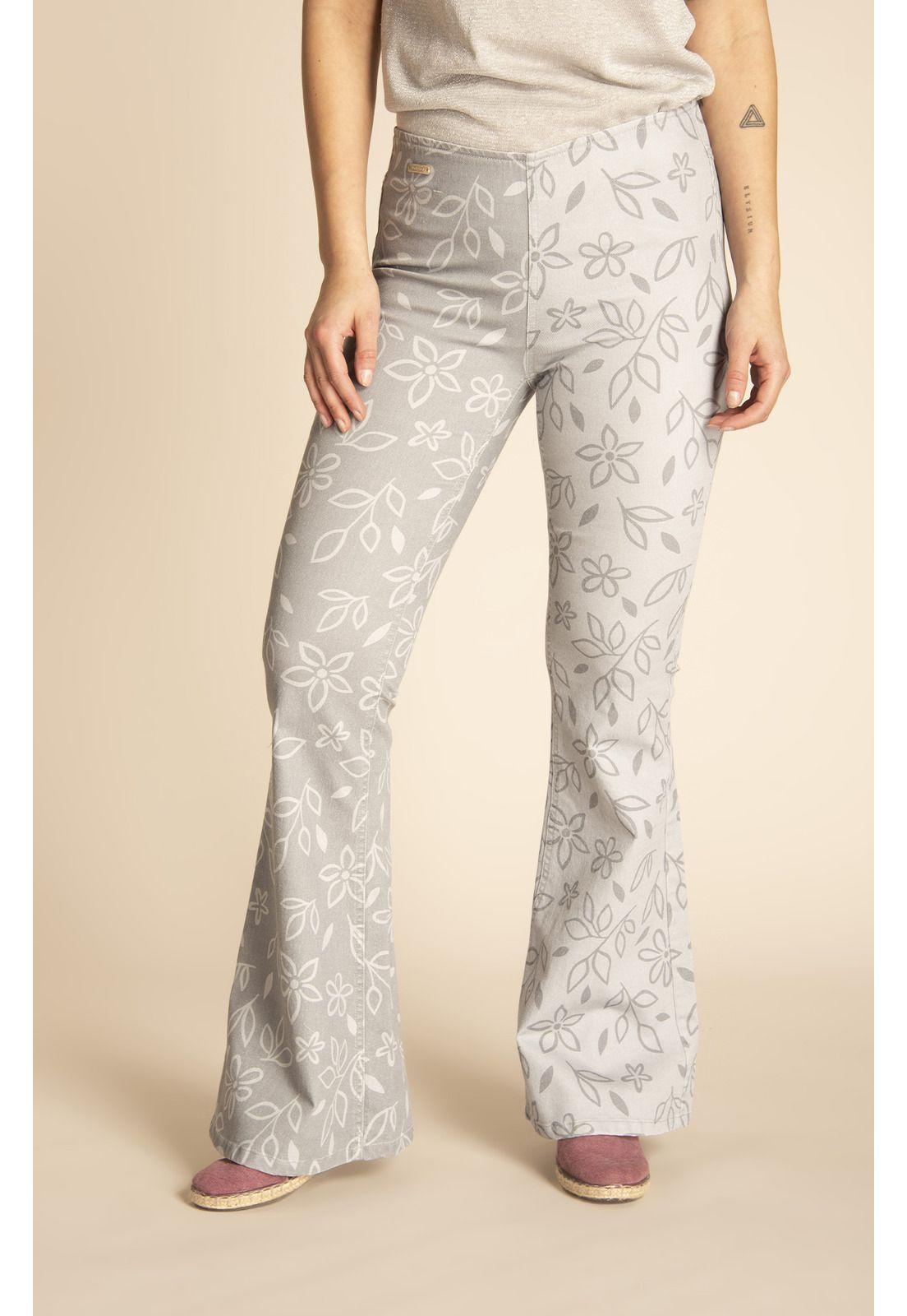 Pantalón Mujer Flora Verde-5