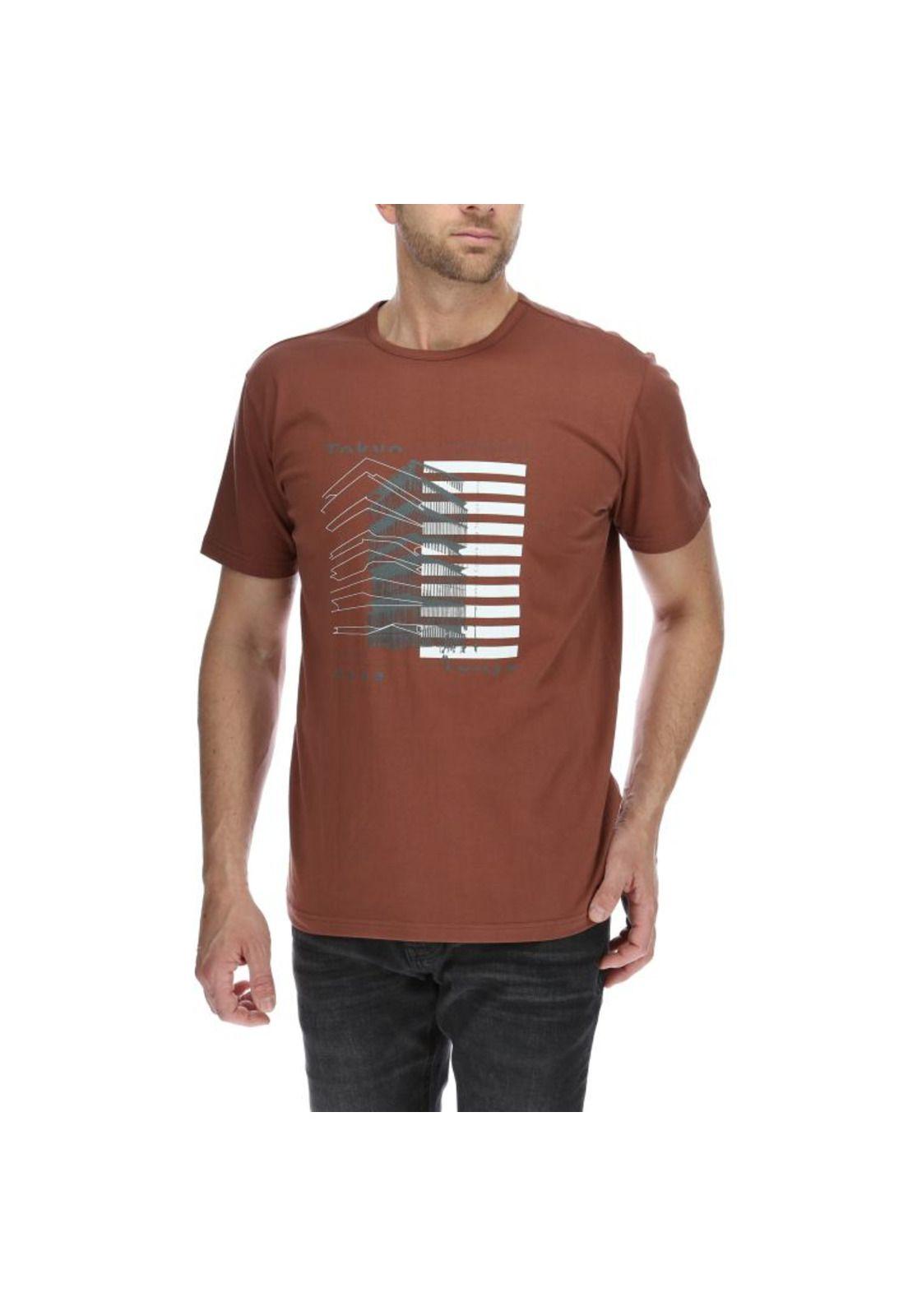 Polera Mc Hombre Tokyo Tee Marrón-0