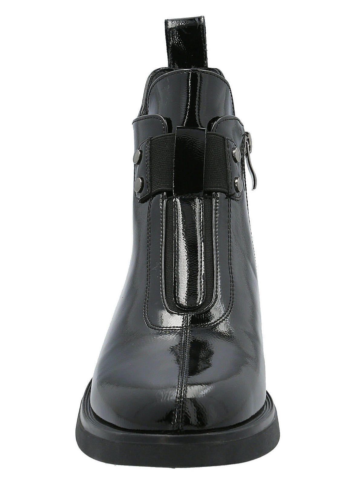 Botín Mujer Patent Negro-3