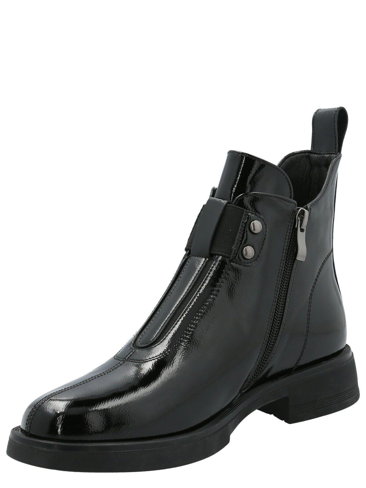 Botín Mujer Patent Negro-4