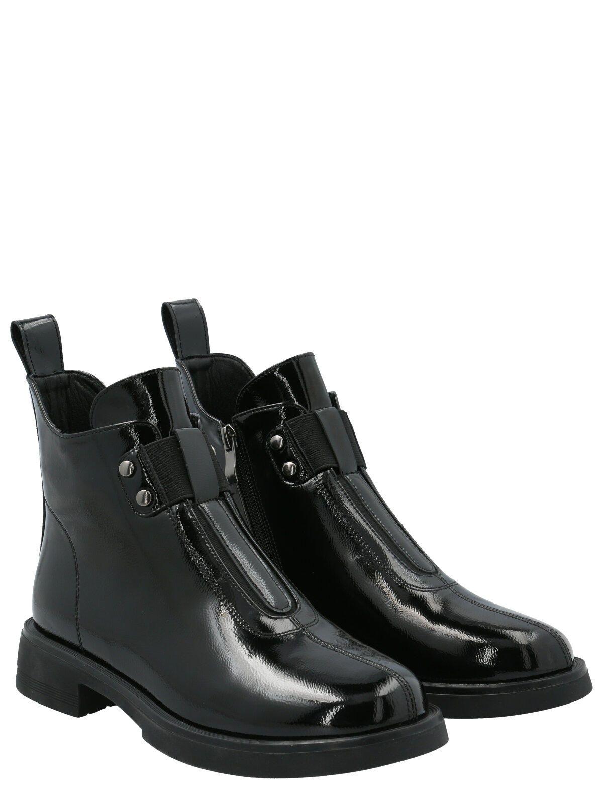 Botín Mujer Patent Negro-8