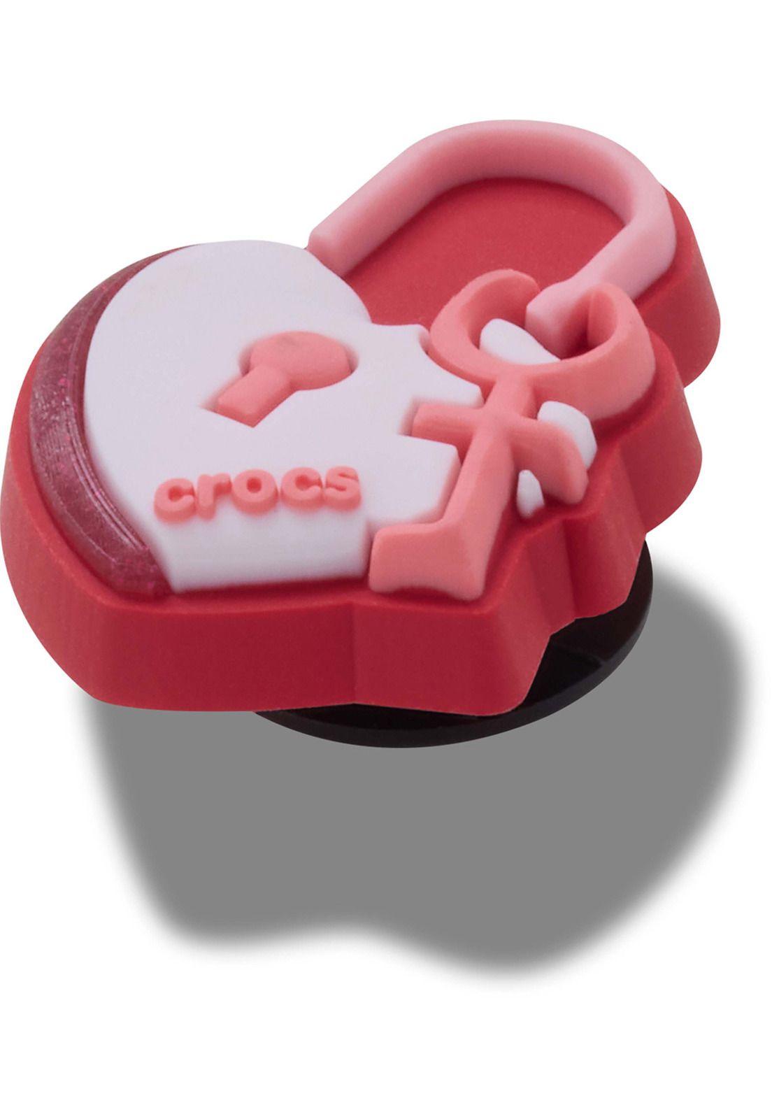 Jibbitz Candado Corazón Con Llave Rojo-2