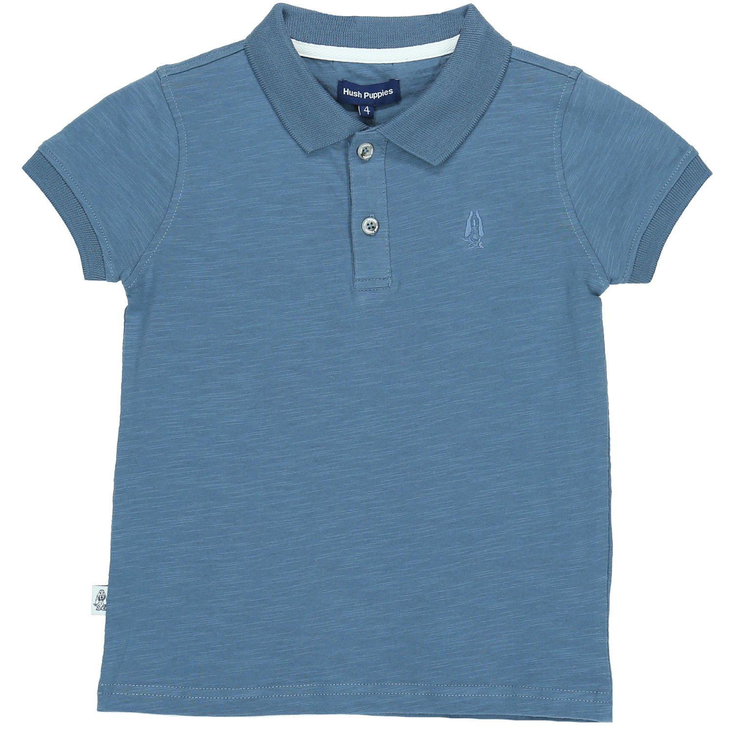 Polera M/C Niño Cuello Azul-0