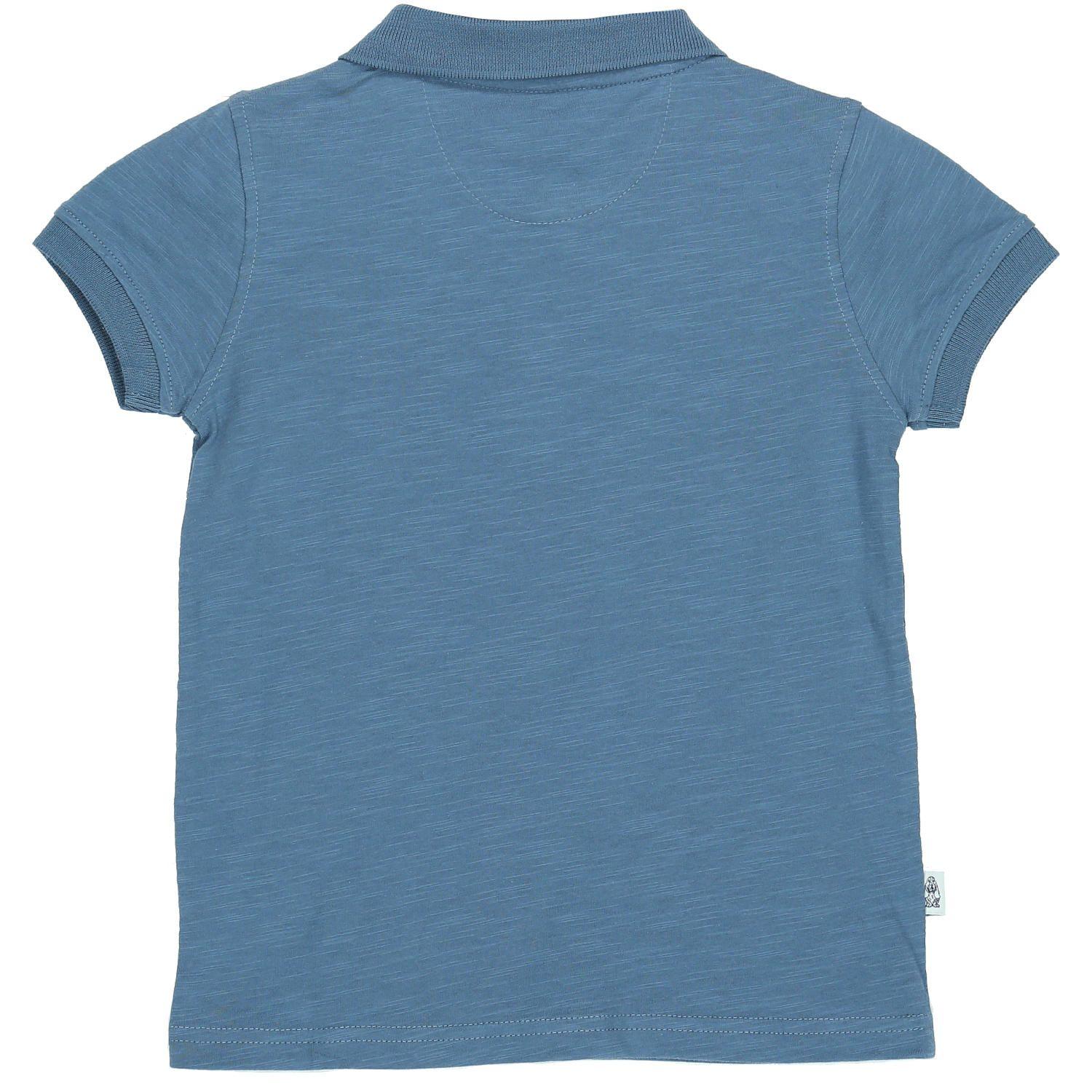 Polera M/C Niño Cuello Azul-1