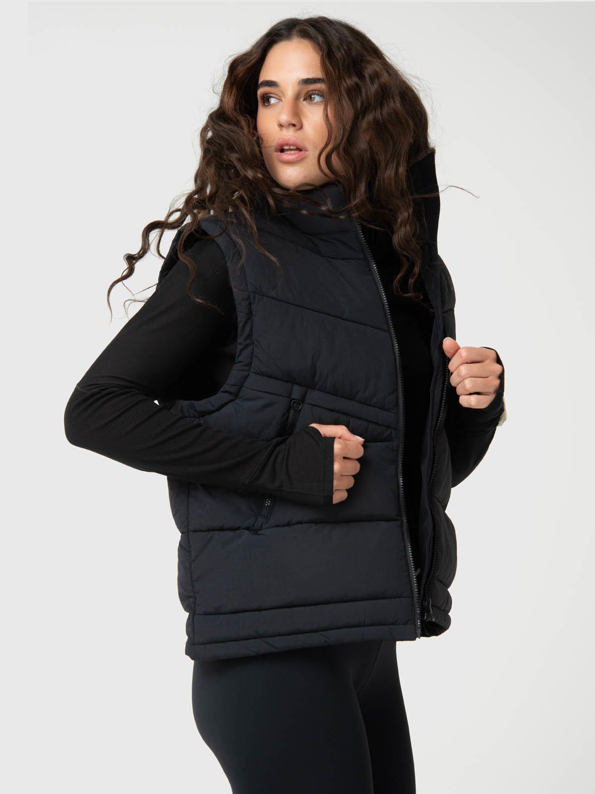 Parka Mujer Sleeveles Negra-1