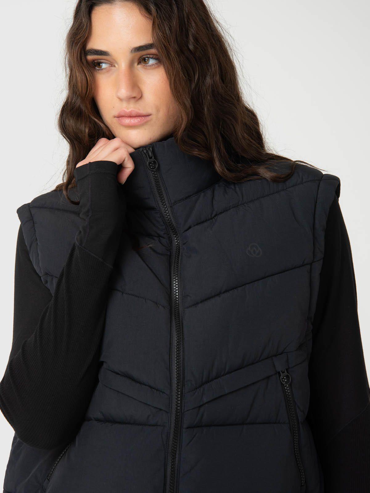 Parka Mujer Sleeveles Negra-4