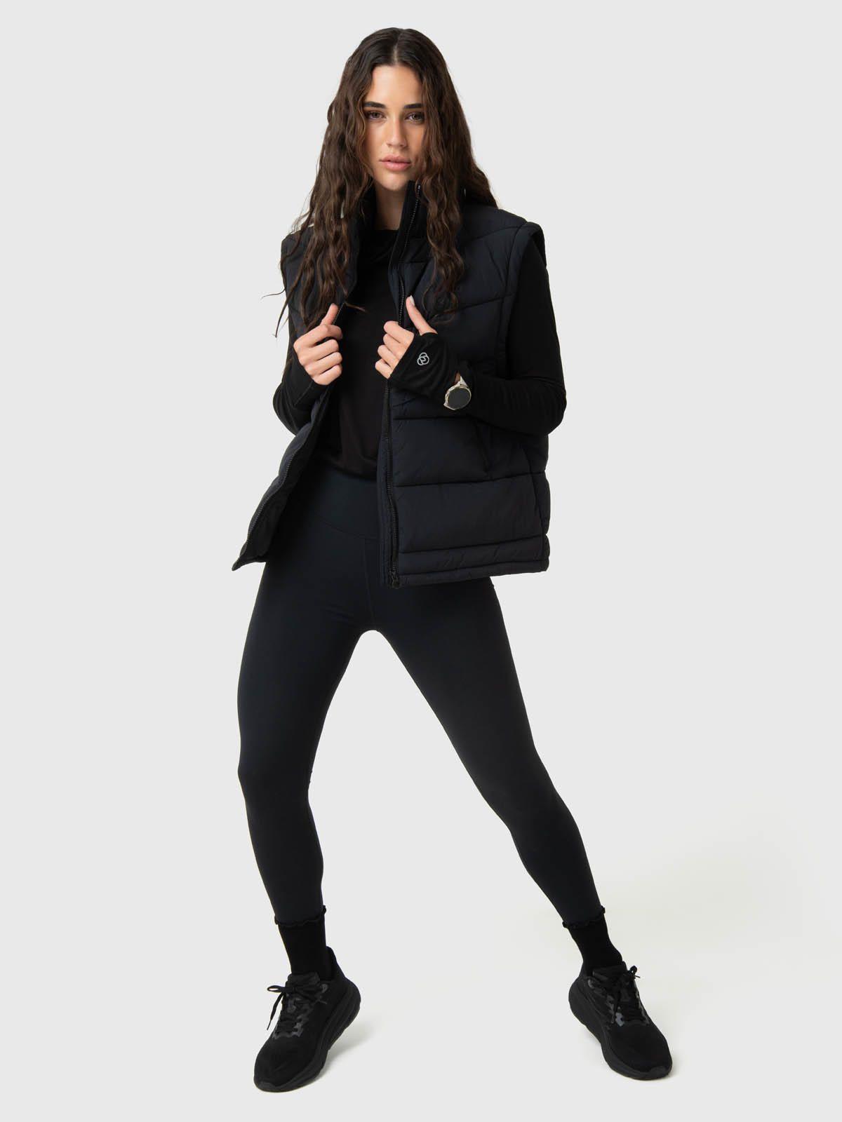 Parka Mujer Sleeveles Negra-5