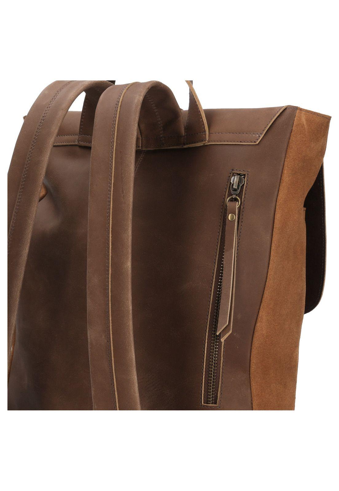 Mochila Cuero Mujer Milazzo Back Café-3