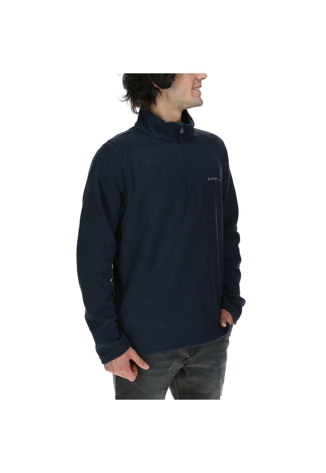 Polar Hombre Microfleece Qtr Zip Azul-3