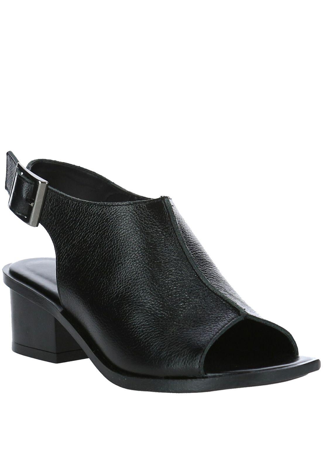 Sandalia Cuero Ines Negro Mujer-0