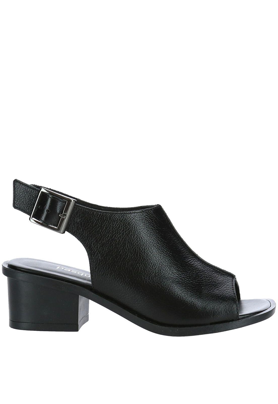 Sandalia Cuero Ines Negro Mujer-1