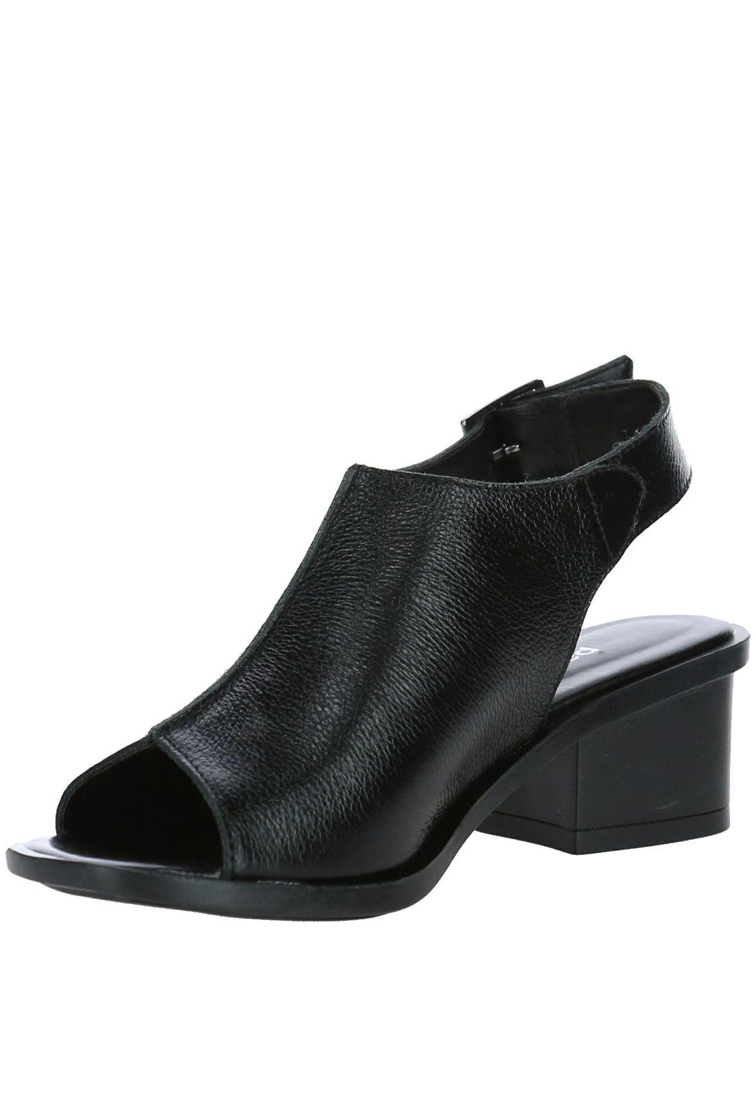 Sandalia Cuero Ines Negro Mujer-3