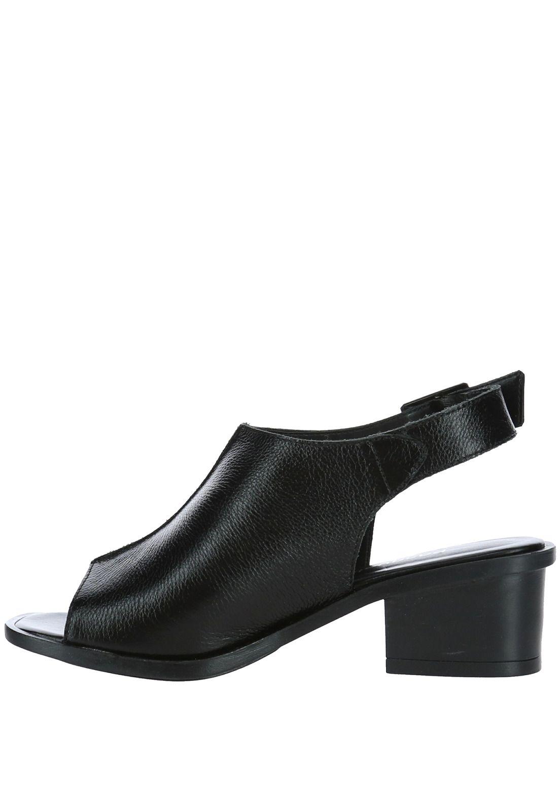 Sandalia Cuero Ines Negro Mujer-4