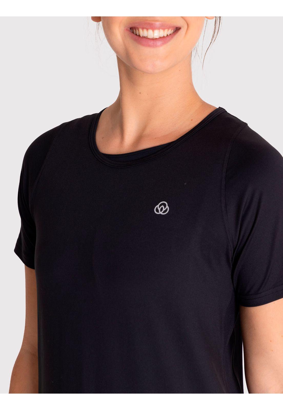 Polera deportiva Mujer Lisa Negra-3