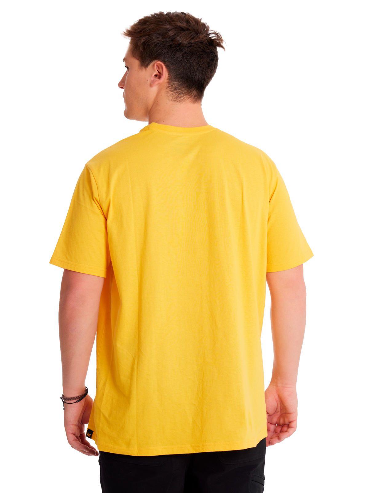 Polera Manga Corta Hombre Cat Logo Tee Amarillo-3