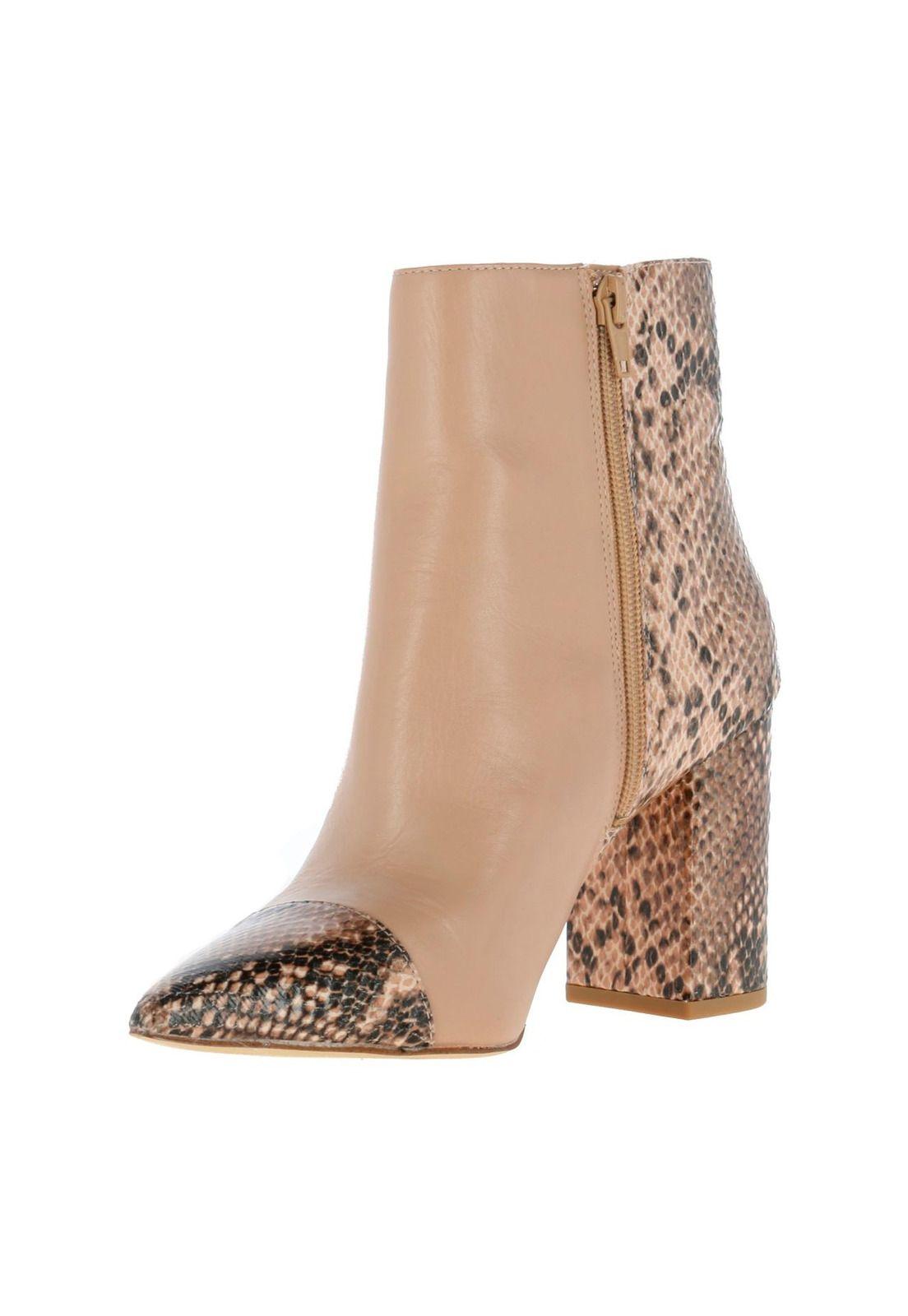 Botín Cuero 7Ranfield Pitón Beige Mujer-1