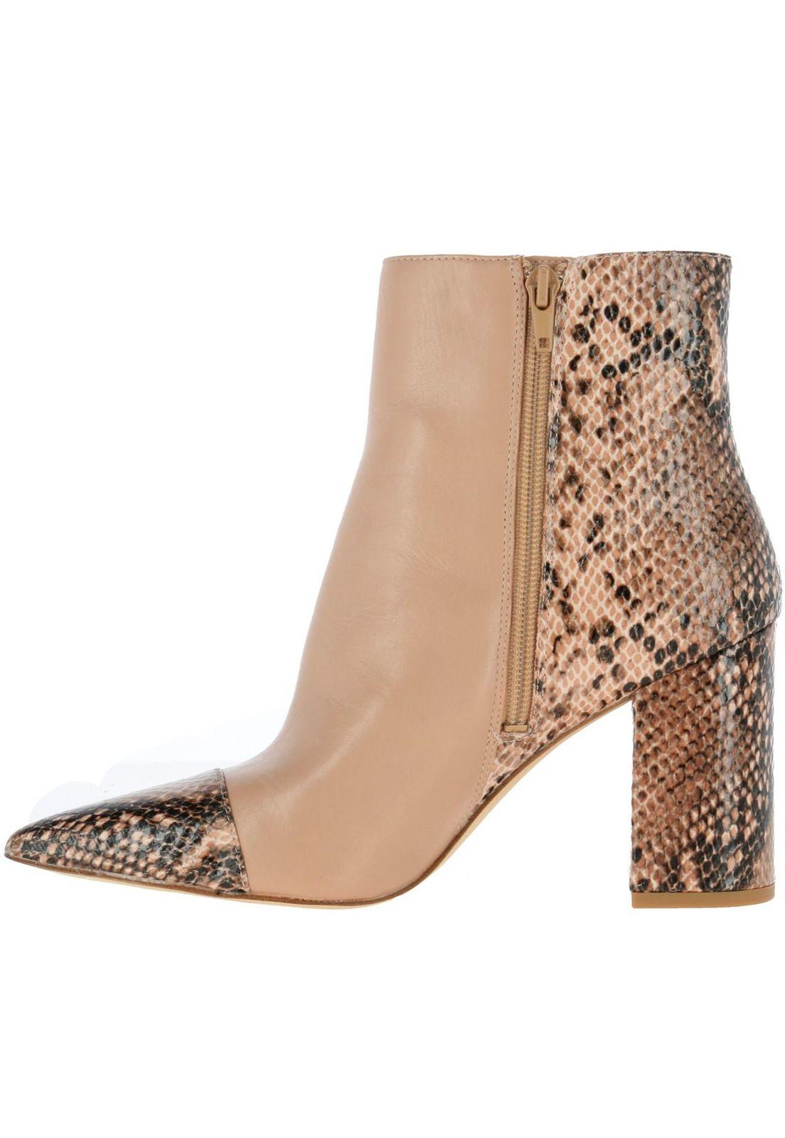 Botín Cuero 7Ranfield Pitón Beige Mujer-3