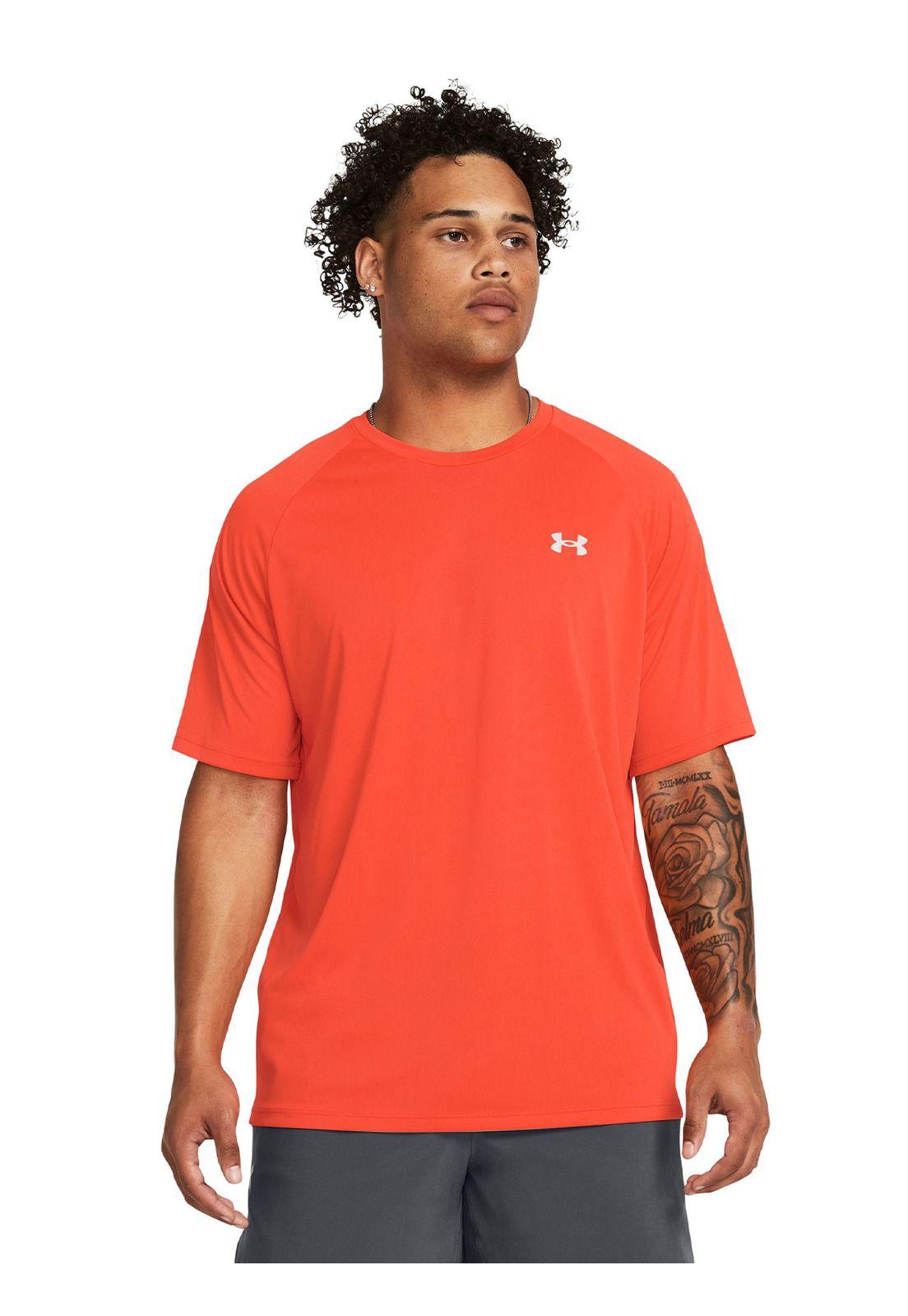 Polera Manga Corta Reflecta Hombre Naranja-3
