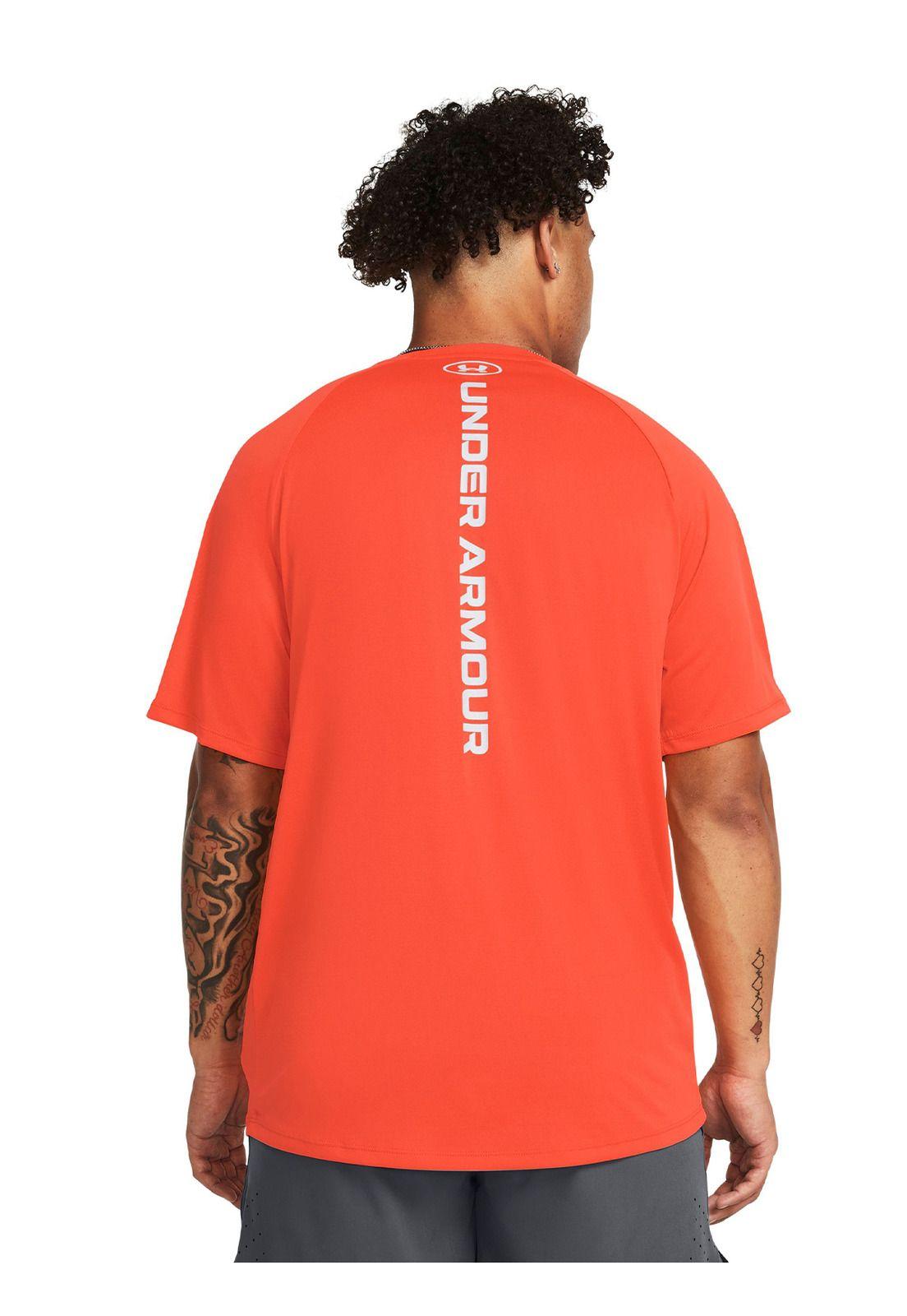 Polera Manga Corta Reflecta Hombre Naranja-4
