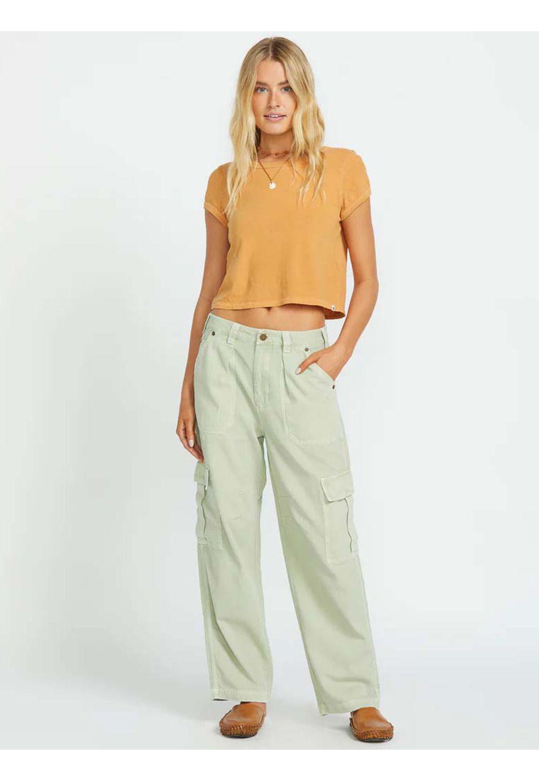 Polera Manga Corta Mujer Daily Naranja Billabong-4