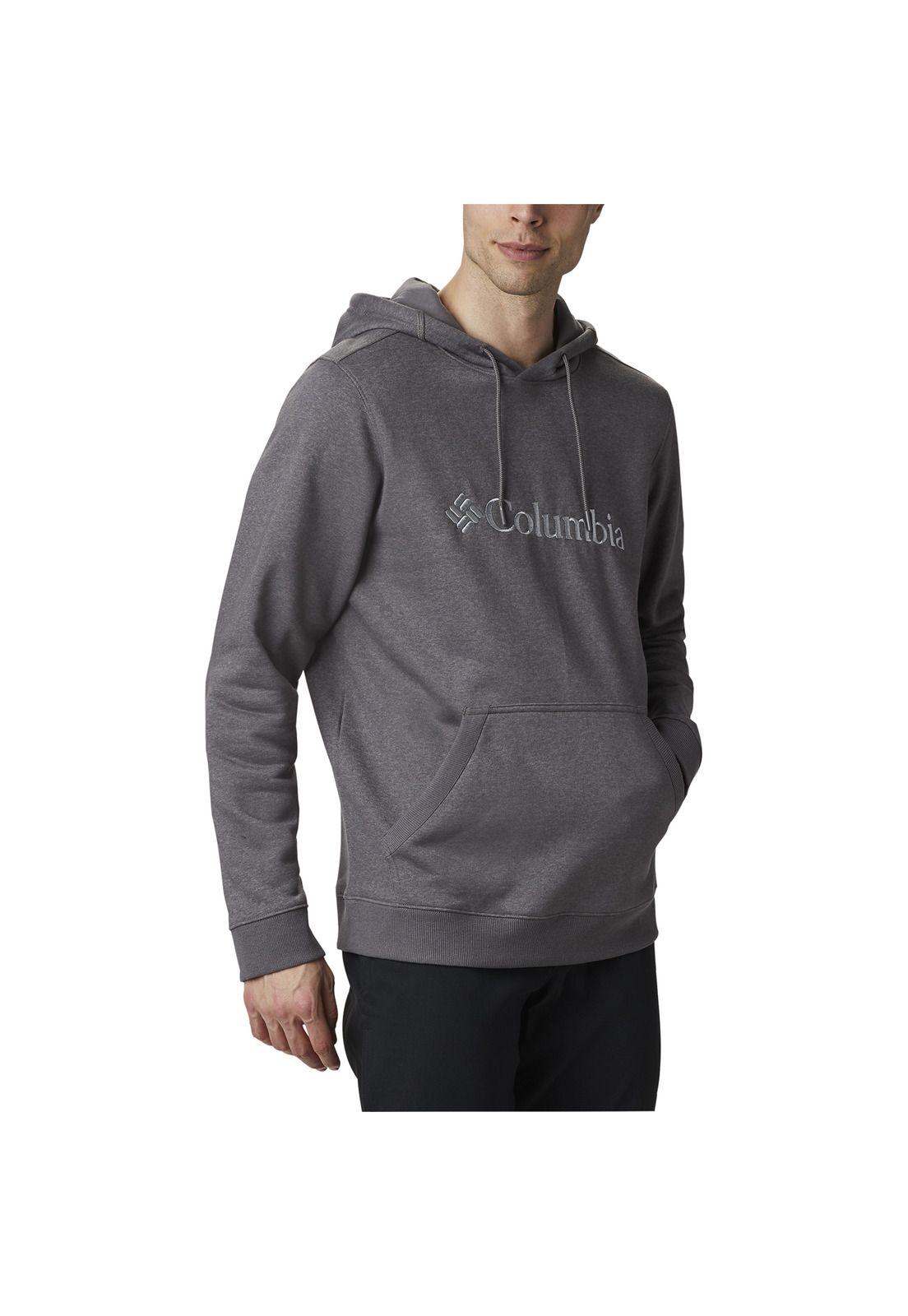 Polerón Basic Logo II Hoodie Gris Hombre-3