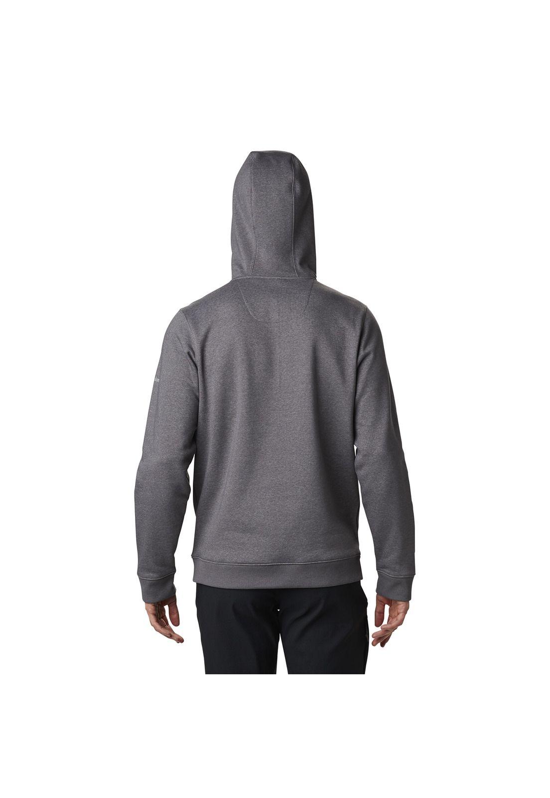 Polerón Basic Logo II Hoodie Gris Hombre-5