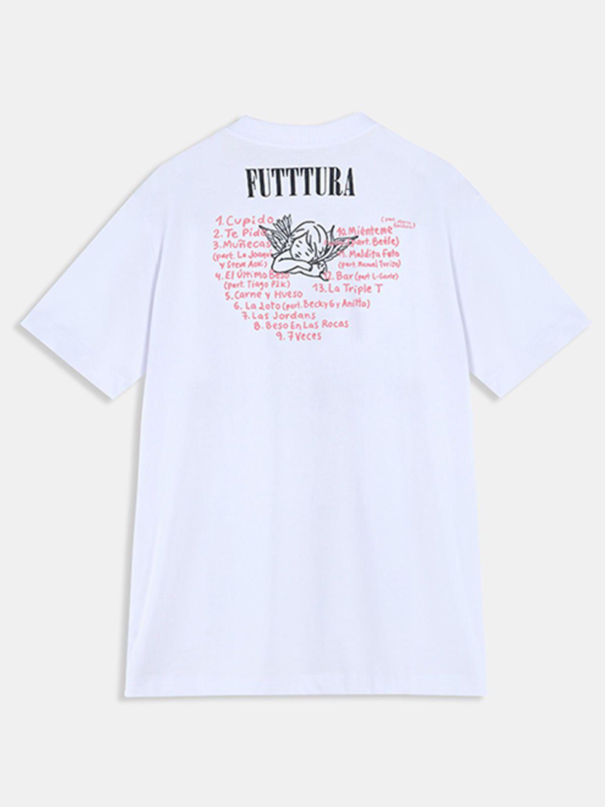 Polera Oversized TINI Unisex Blanca- Cupido-1