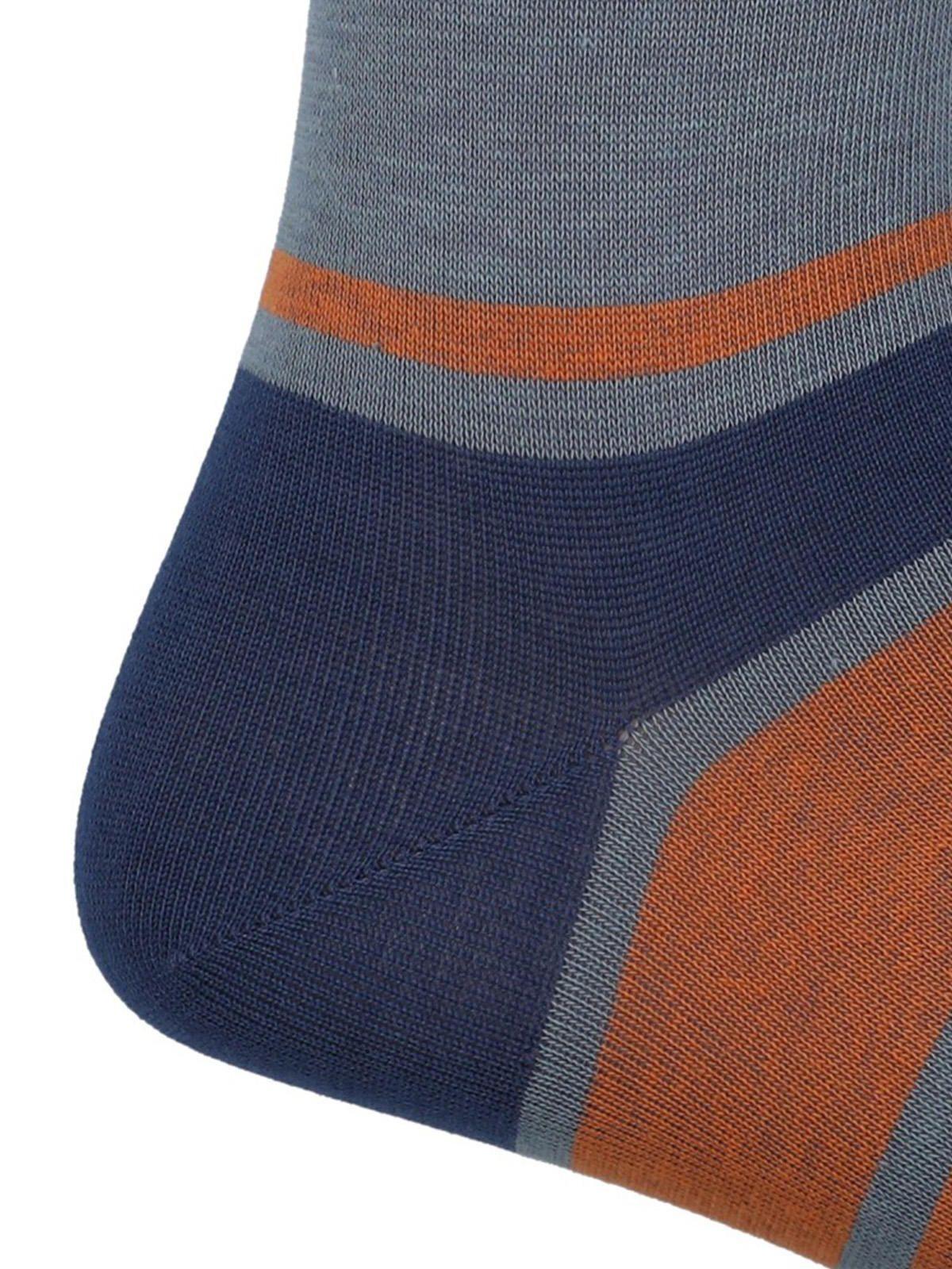 Calcetín Hombre D Stripes Azul-1