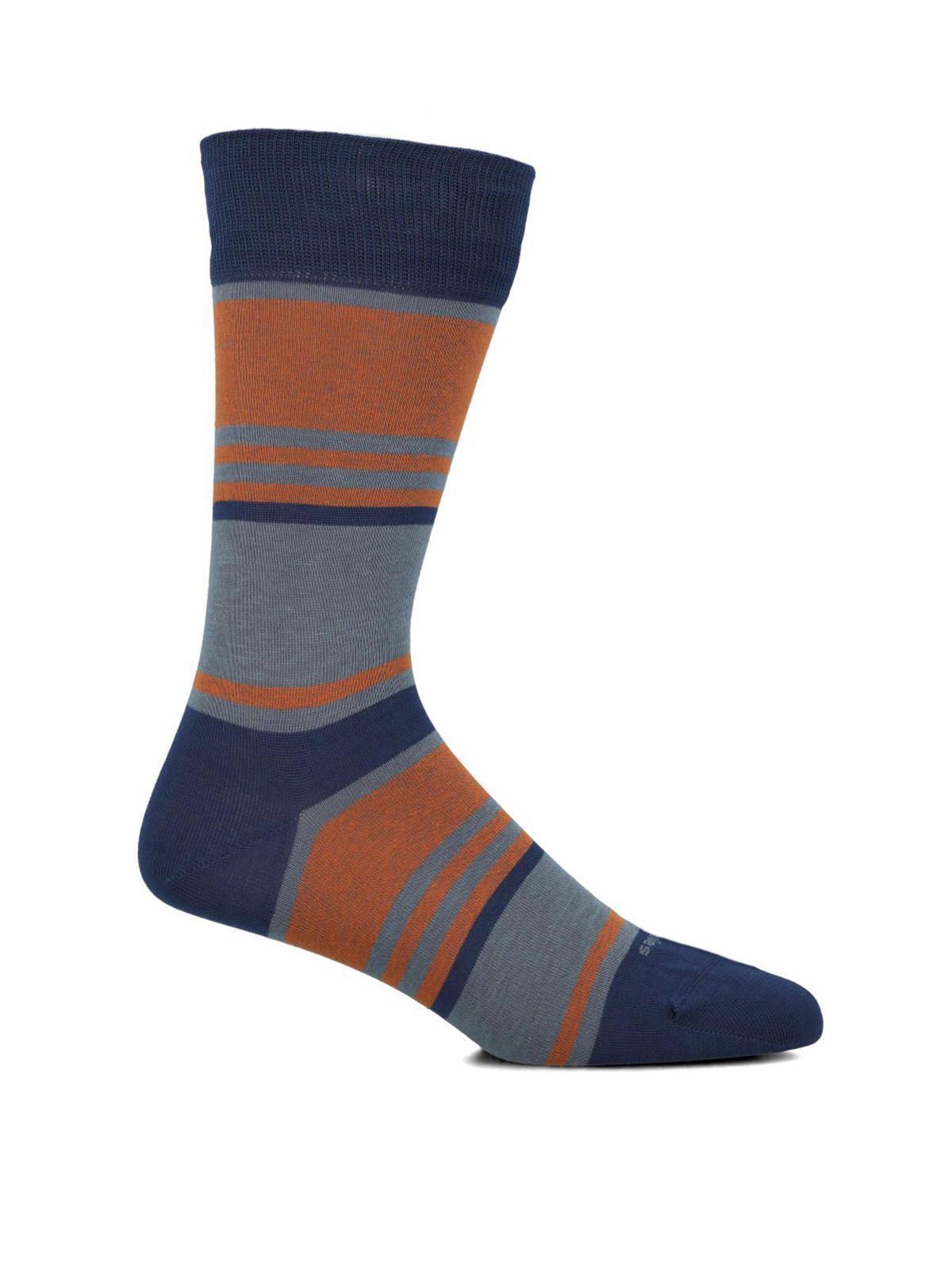 Calcetín Hombre D Stripes Azul-0