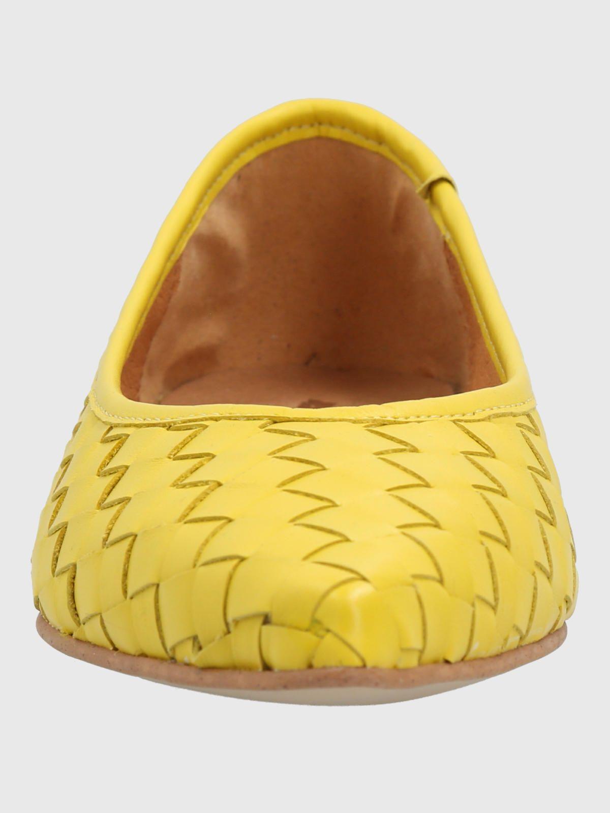 Ballerina Cuero Mujer Fabiola Amarilla-3
