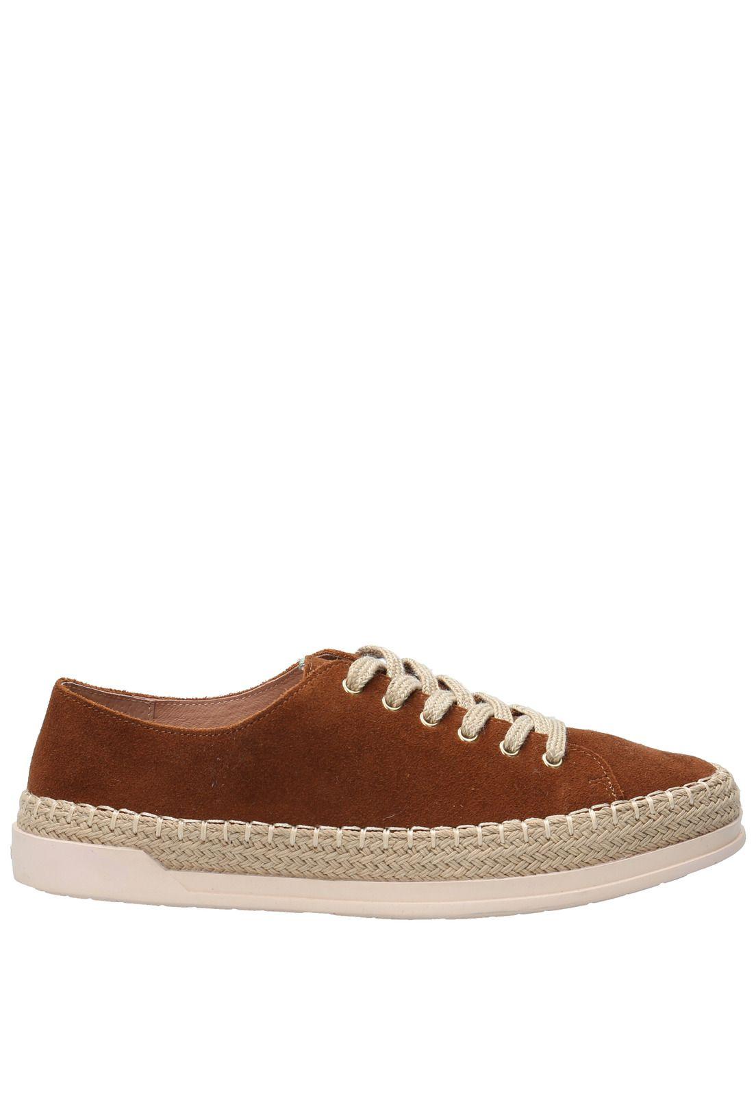 Zapatilla Cuero Mujer Lotus Café-0
