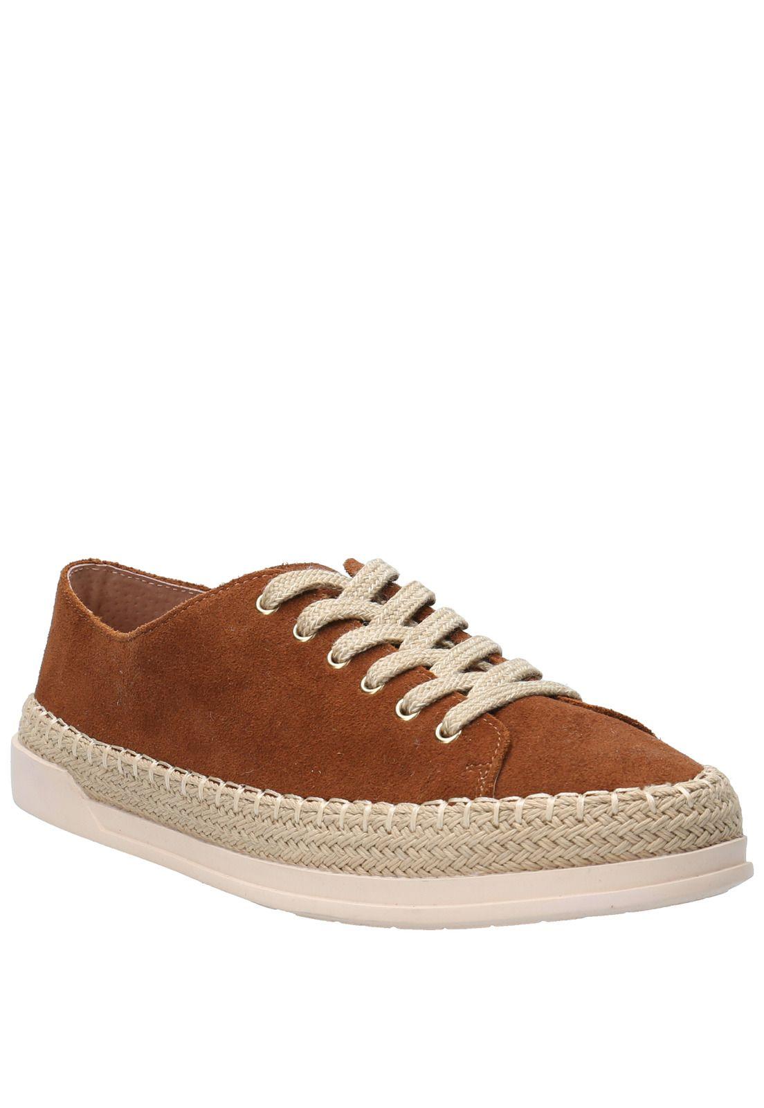Zapatilla Cuero Mujer Lotus Café-1
