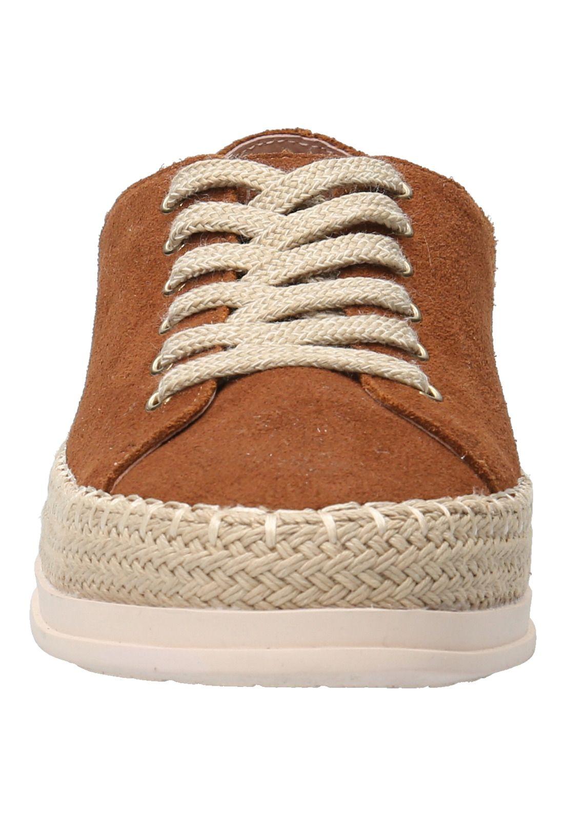 Zapatilla Cuero Mujer Lotus Café-3