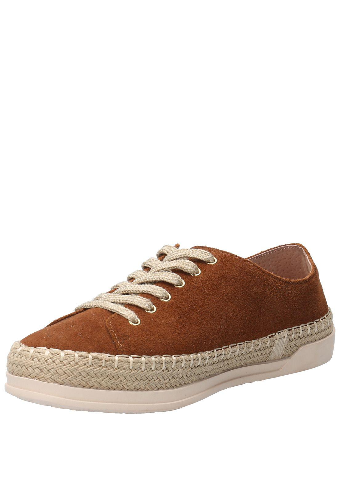 Zapatilla Cuero Mujer Lotus Café-4