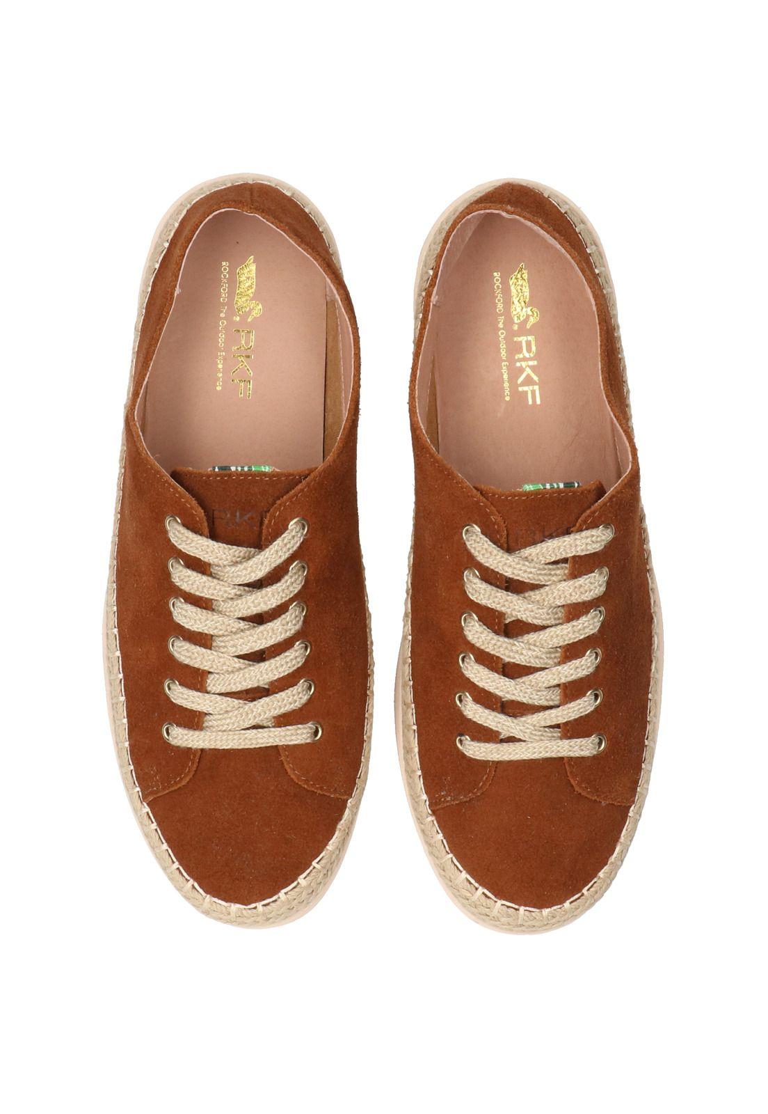 Zapatilla Cuero Mujer Lotus Café-8