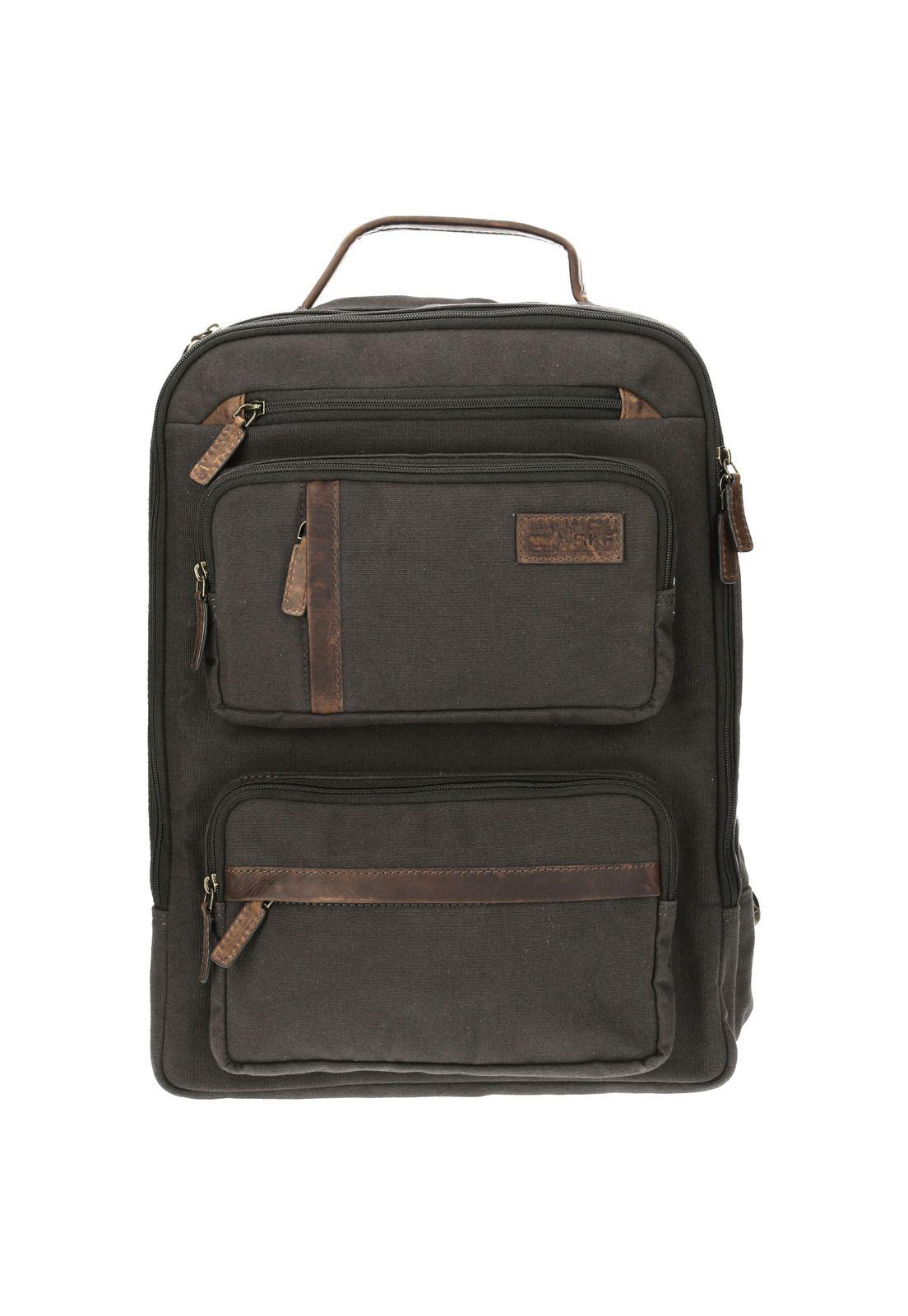 Mochila Canva Reciclado Hombre Rodes Back Gris-0