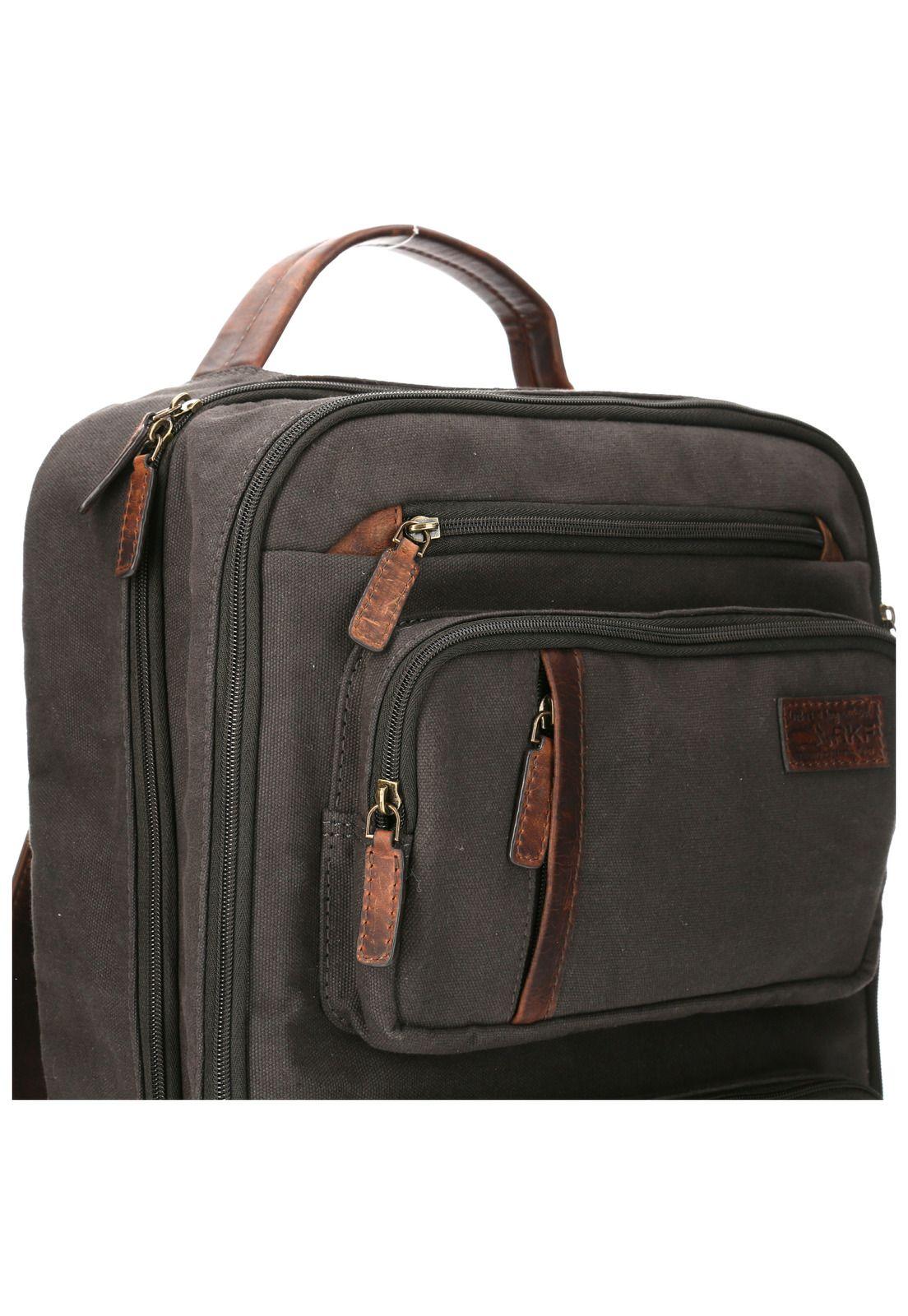 Mochila Canva Reciclado Hombre Rodes Back Gris-3