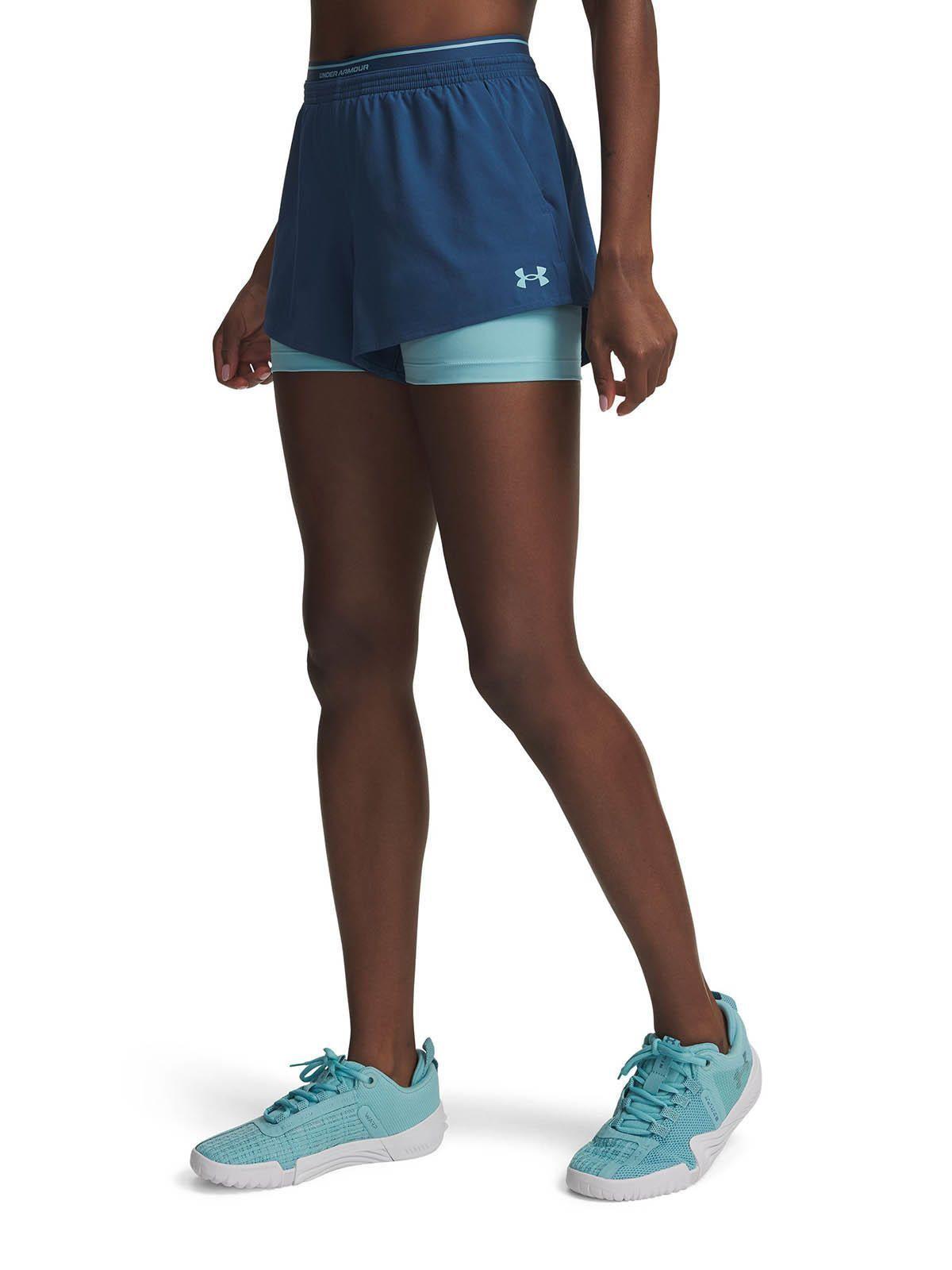 Short UA Vanish Woven 2 En 1 Azul Mujer-0