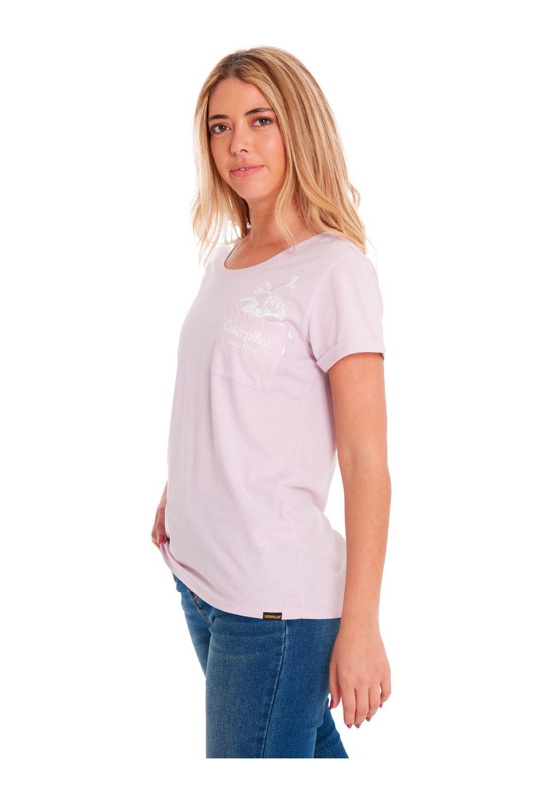 Polera Manga Corta Mujer Novelty Pocket1 Rosado-1