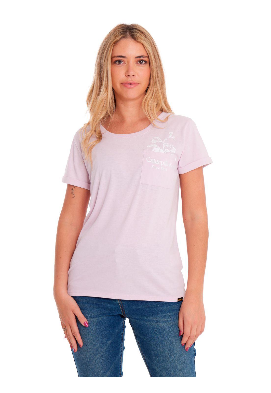 Polera Manga Corta Mujer Novelty Pocket1 Rosado-4