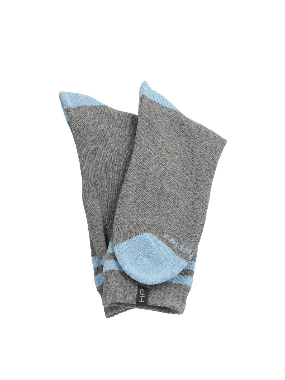 Calcetín Algodón Mujer Heavy Simple Gris-2