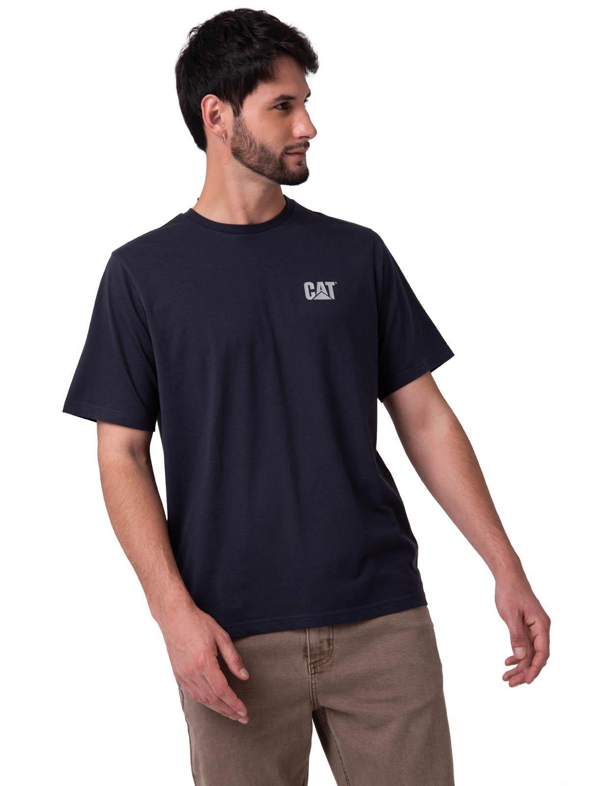 Polera Manga Corta Hombre Small Logo Azul-1