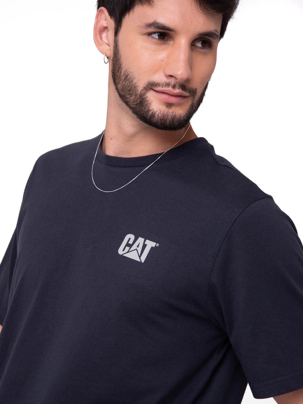 Polera Manga Corta Hombre Small Logo Azul-4